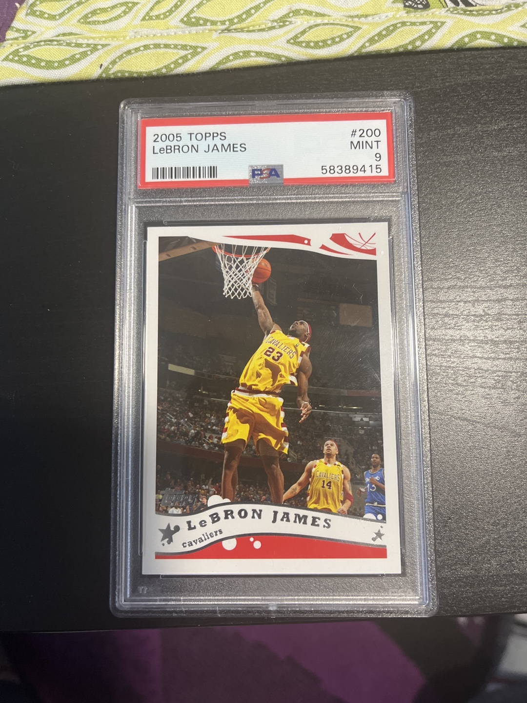 2005 Topps Lebron James Card #200 PSA 9