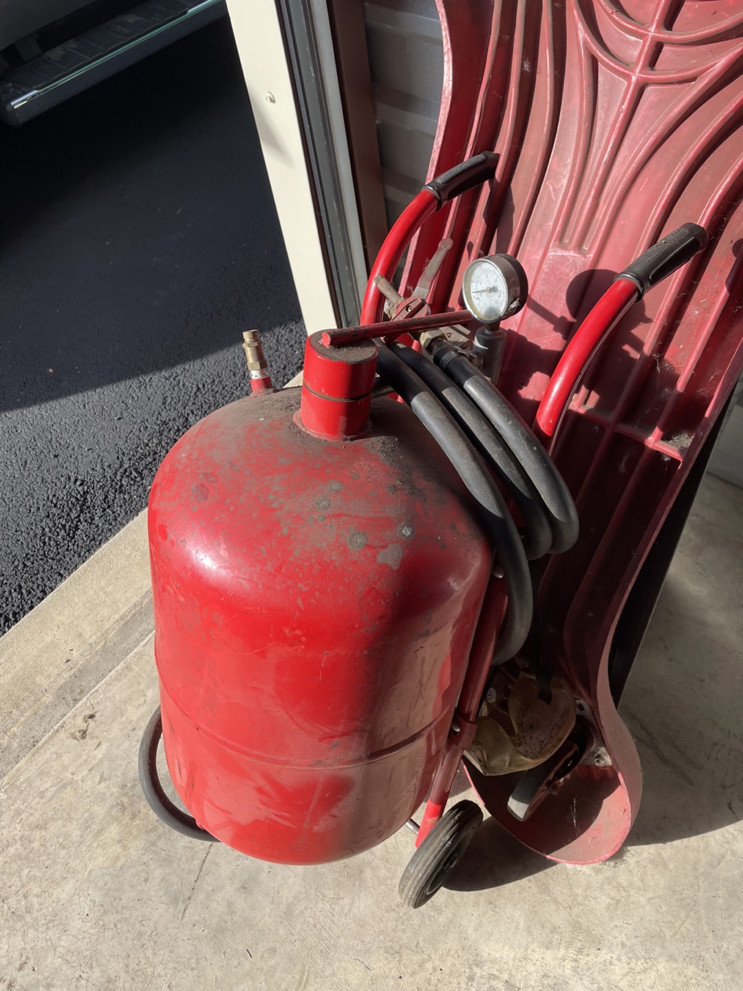 Vintage Red Sandblaster
