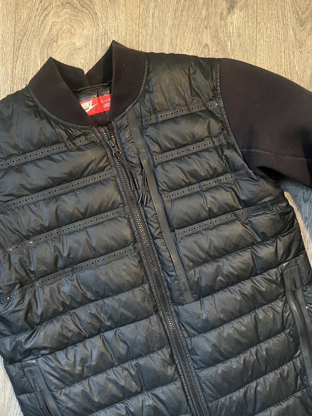 Men’s Black Nike Tech Pack Quilted Bomber Jacket - photo 2