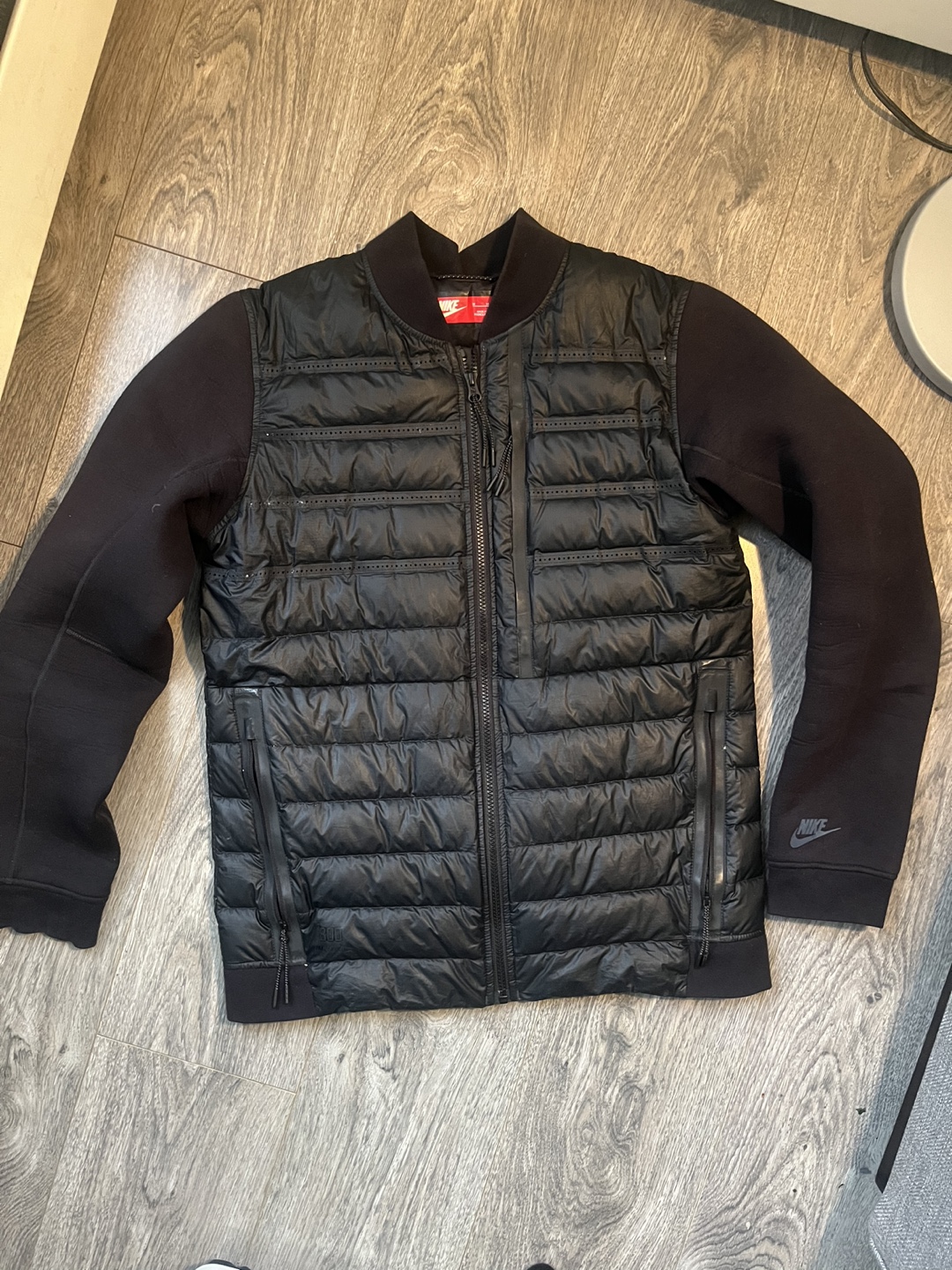 Men’s Black Nike Tech Pack Quilted Bomber Jacket