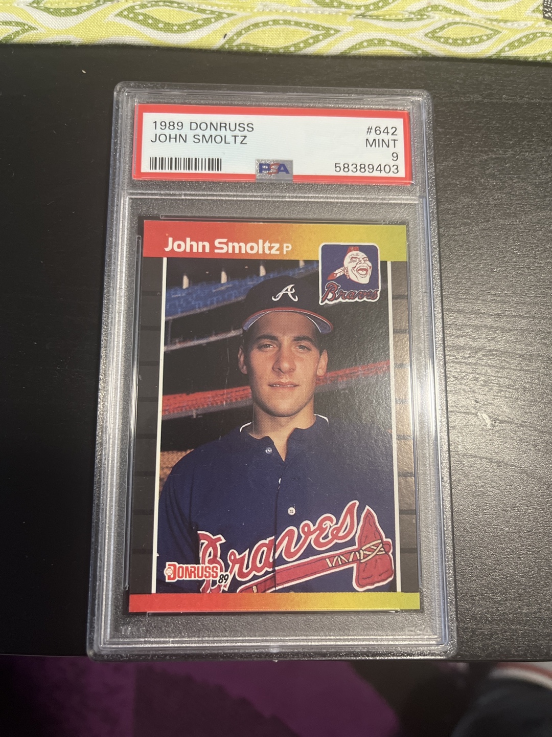 1989 Donruss John Smoltz #642 PSA 9