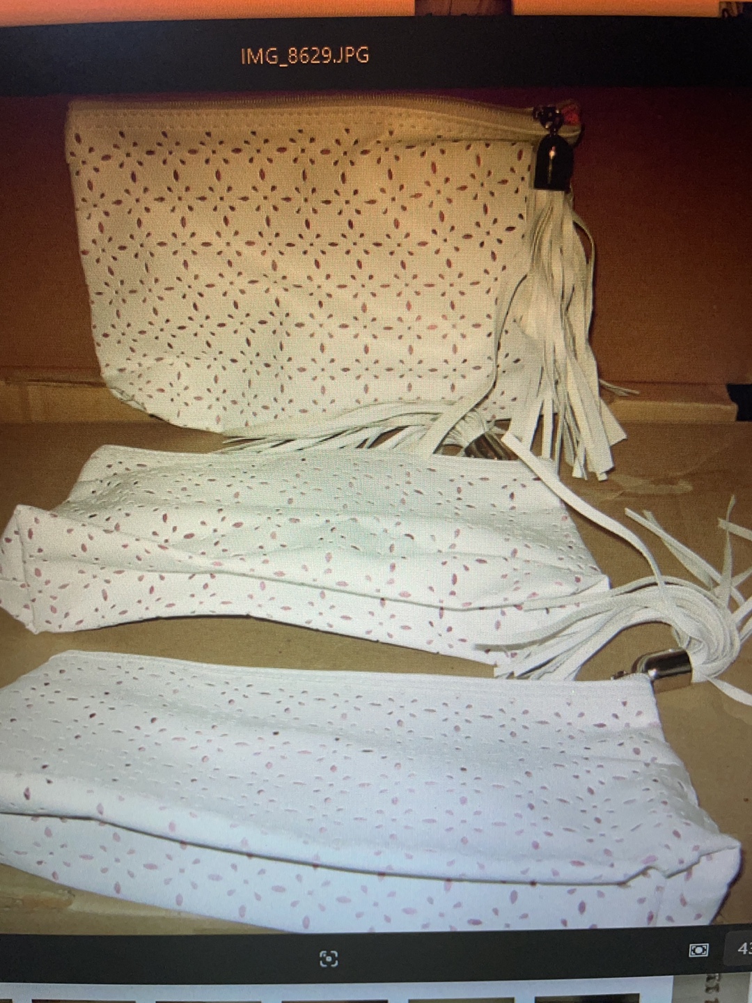 Cut Cosmetic Bags with Tassels - photo 2