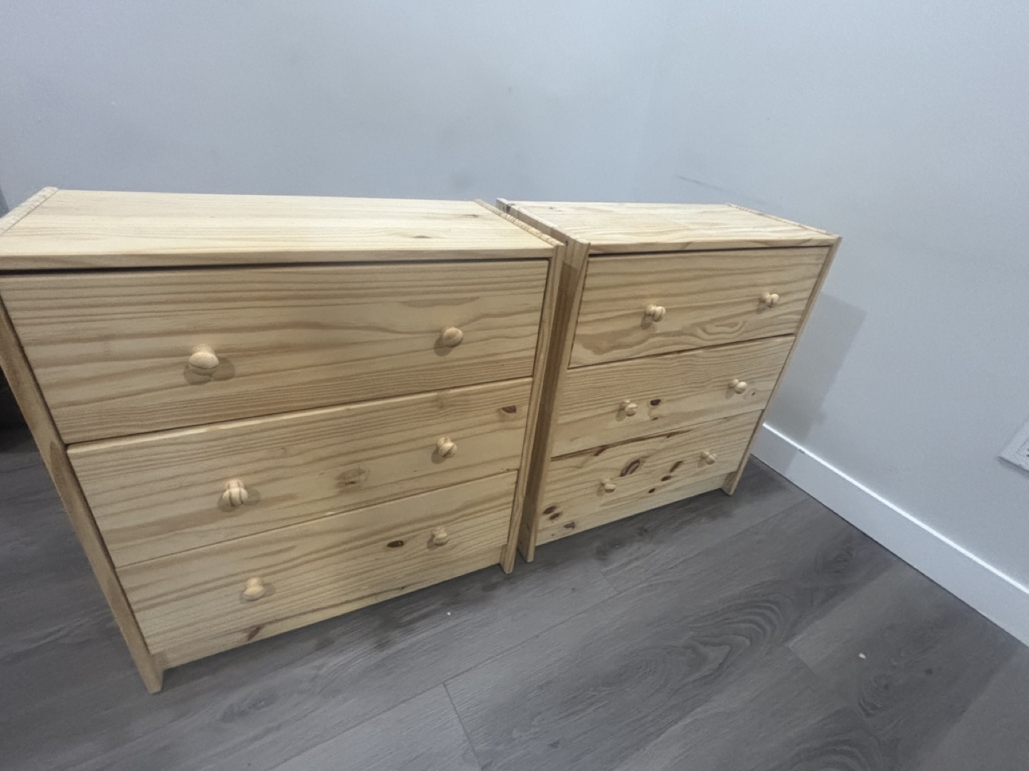 2 ikea 4 drawer dressers