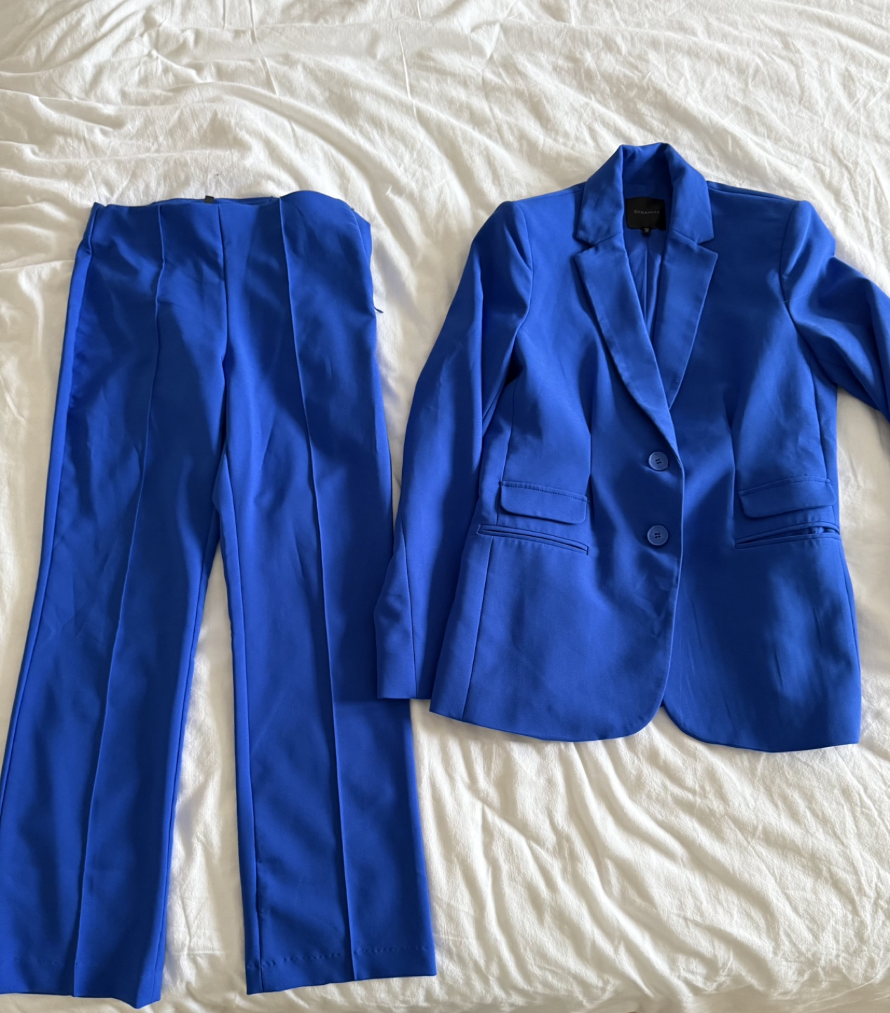 Dynamite Cobalt Blue Blazer and Pant Set