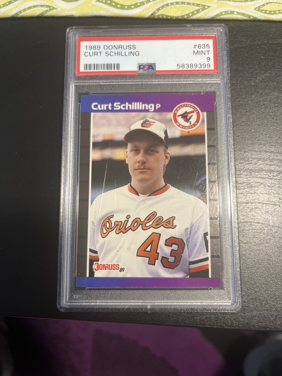 1989 Donruss Curt Schilling #635 PSA 9 Graded Card
