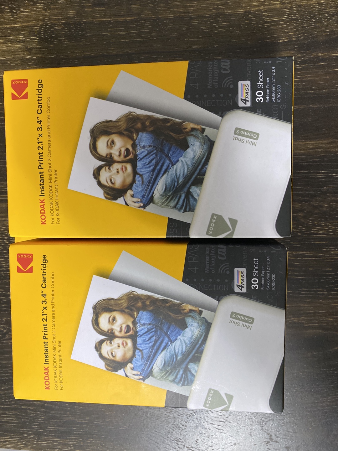 2 x Kodak Mini Shot 2 Instant Print Cartridges (2.1" x 3.4")
