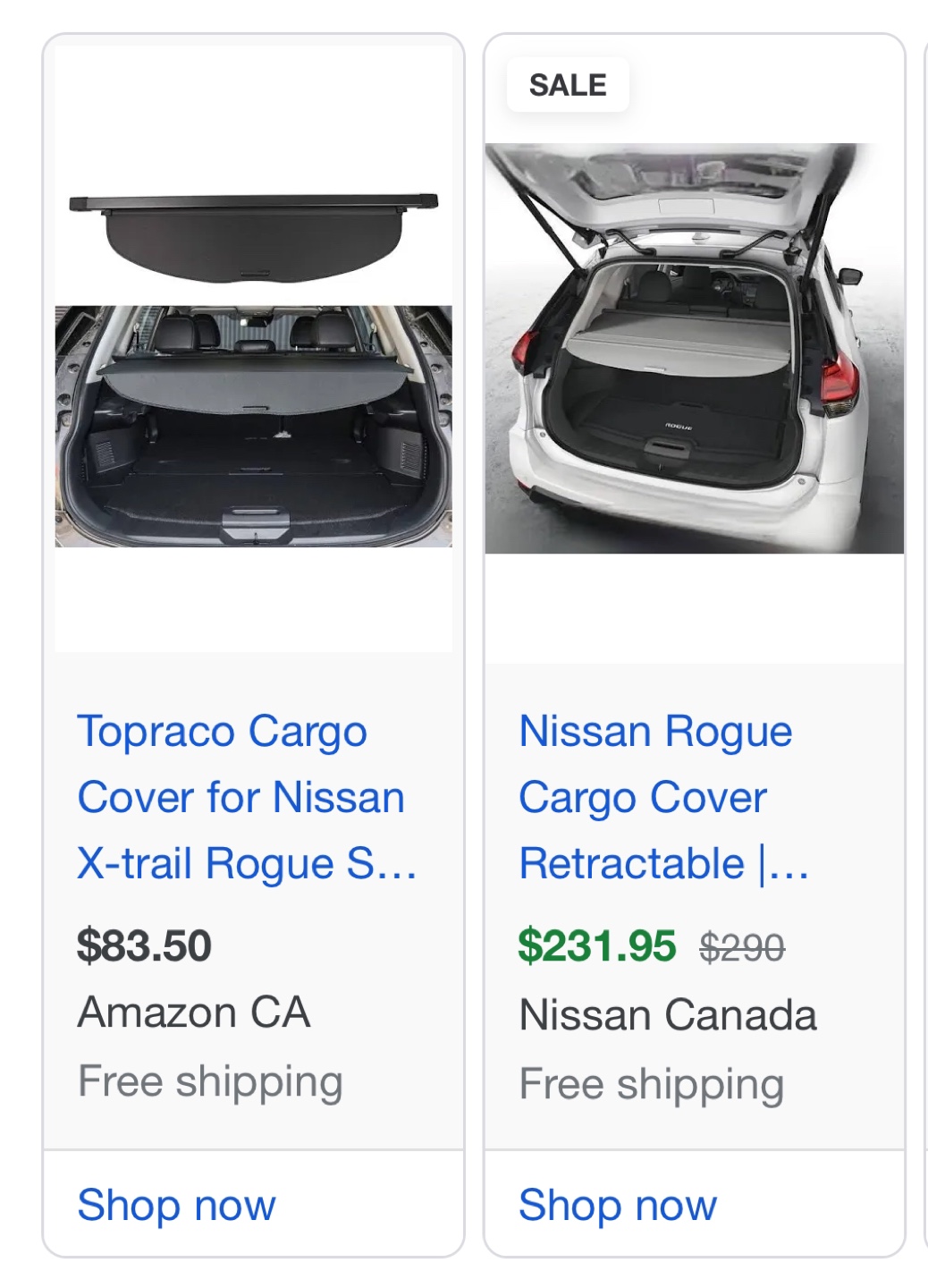 2021-2024 Nissan Rogue Cargo Cover Retractable Shade - photo 2