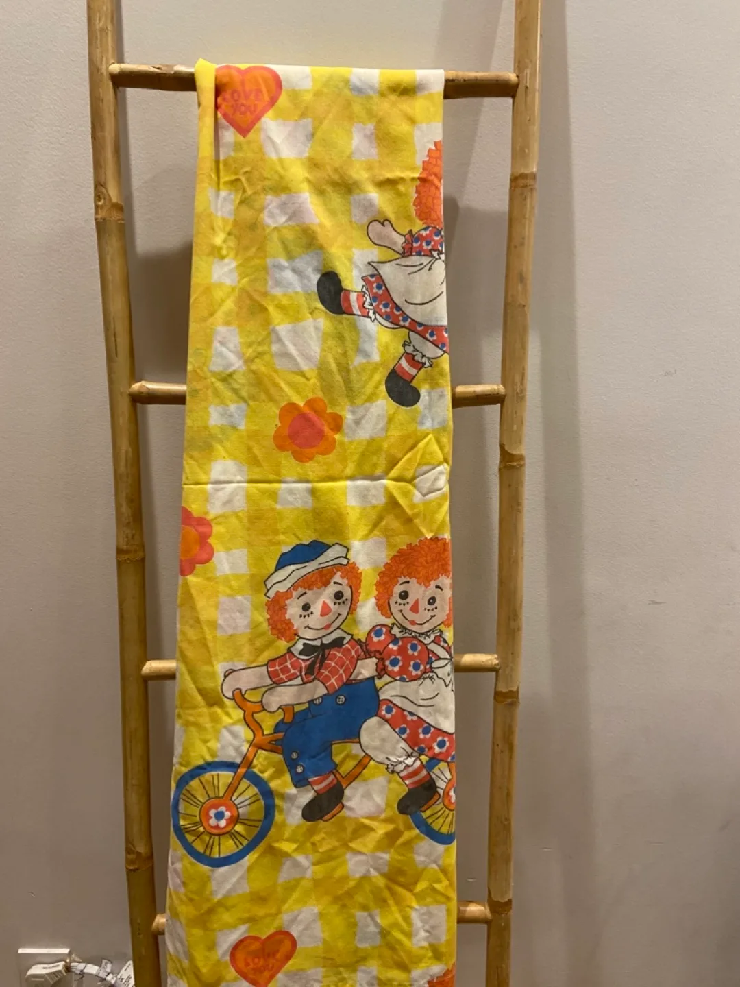 Vintage Raggedy Ann & Andy Twin Flat Sheet and Fitted Sheet Set image indicator(6)