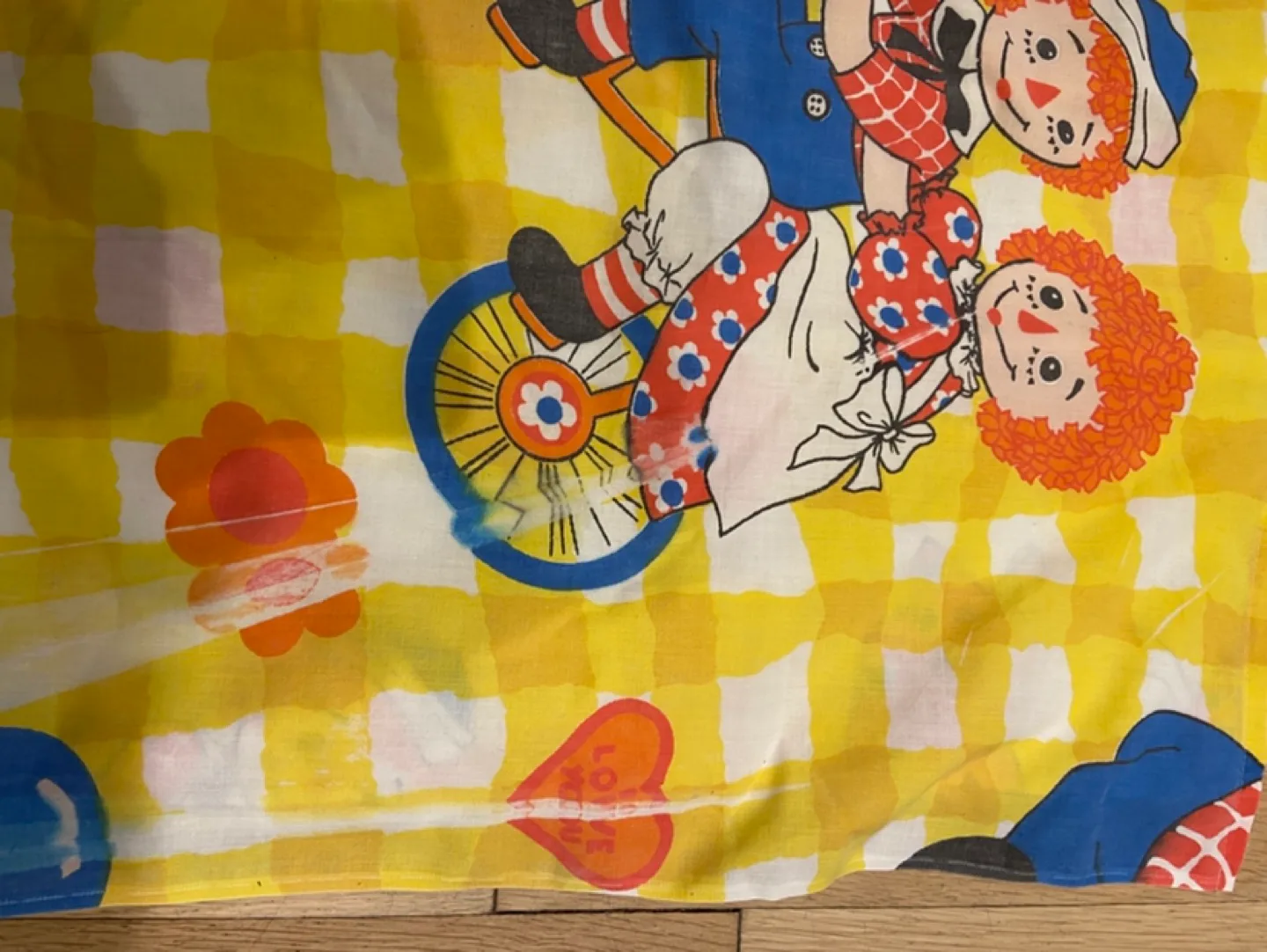Vintage Raggedy Ann & Andy Twin Flat Sheet and Fitted Sheet Set image indicator(5)