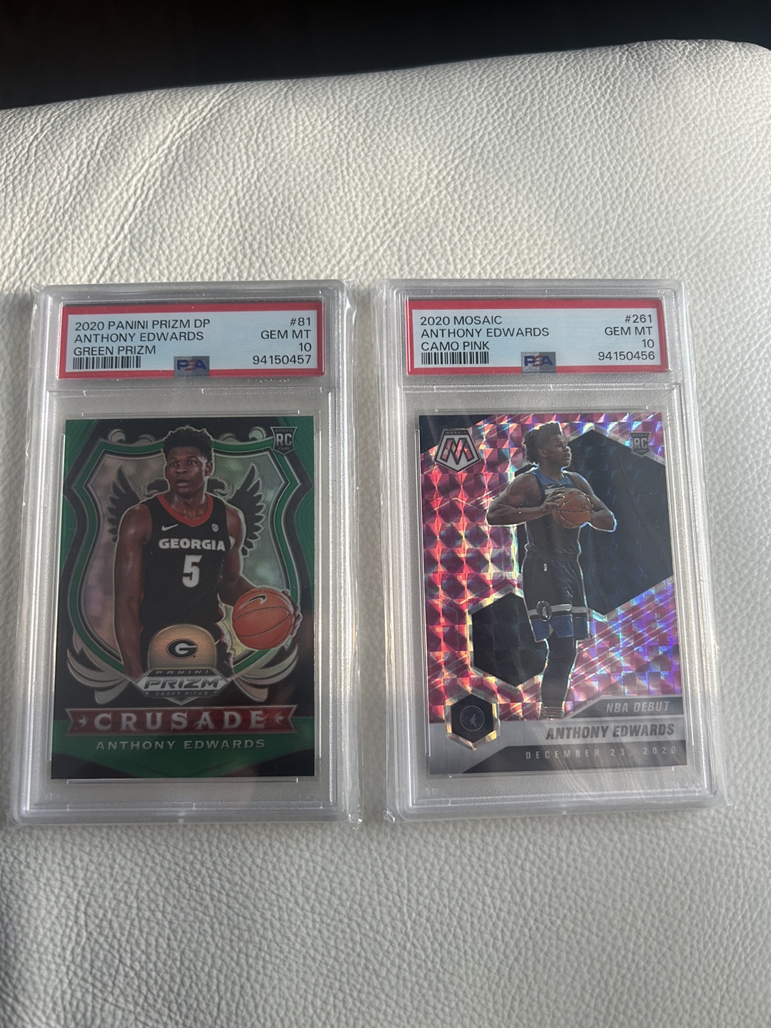 PSA 10 2020 Panini Prizm & Mosaic Anthony Edwards Rookie Cards