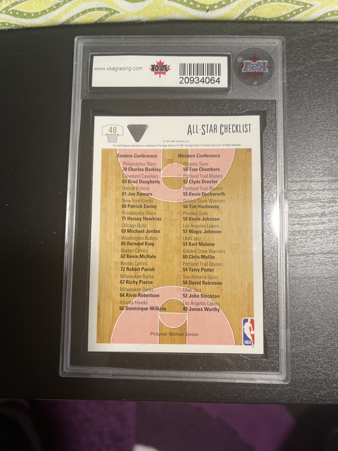 1991-92 Upper Deck Michael Jordan #48 All-Star Gem Mint 10 - photo 2