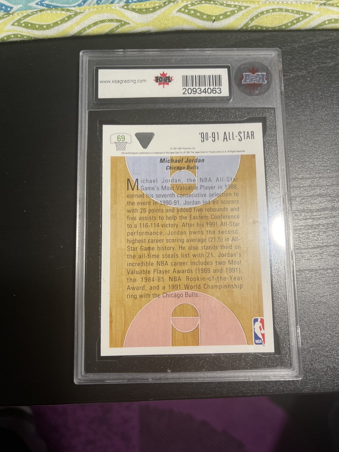 1991-92 Upper Deck Michael Jordan #69 Gem Mint 10 - photo 2
