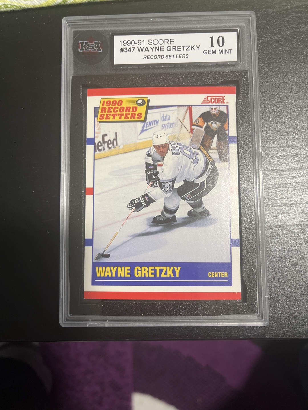 1990 Score Wayne Gretzky Record Setters #347 PSA 10 Gem Mint