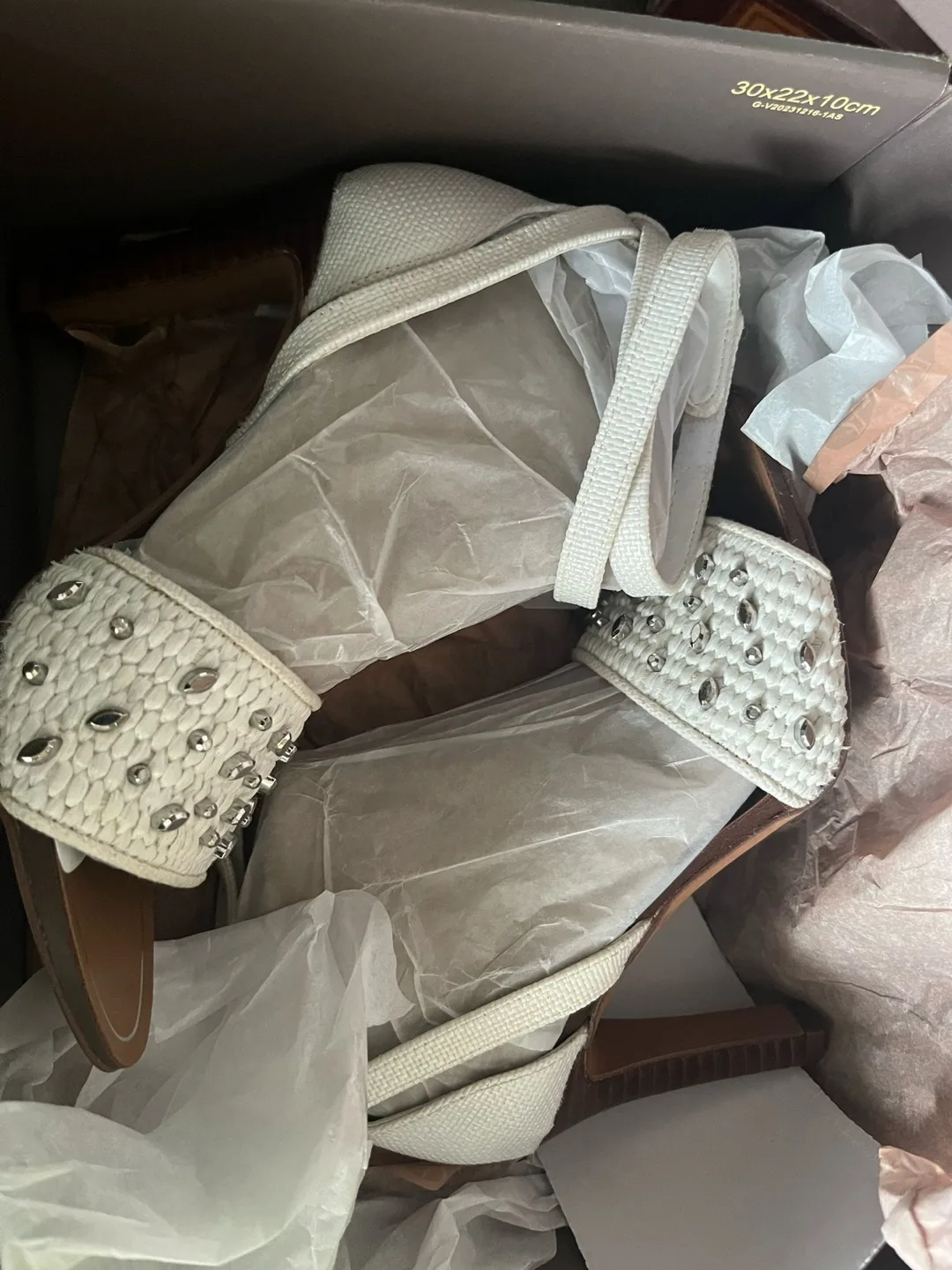 Franco Sarto Eleanor White Ankle Strap High Heel Sandals image indicator(6)