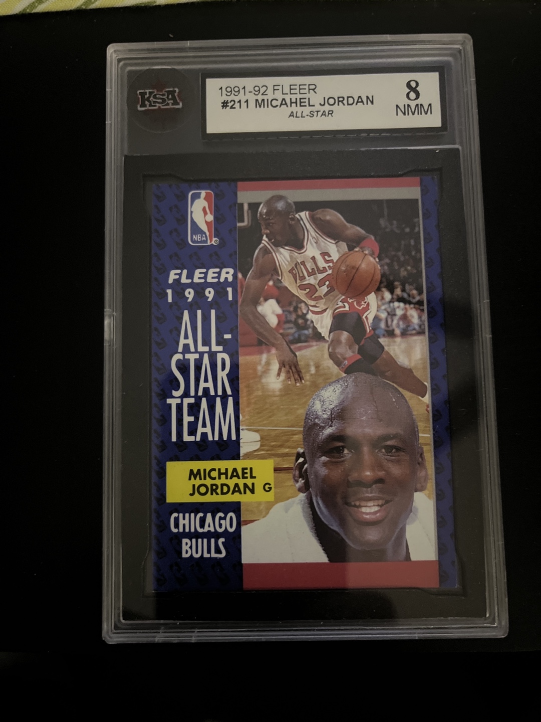 1991-92 Fleer Michael Jordan #211 All-Star Card - PSA 8 NM/MT