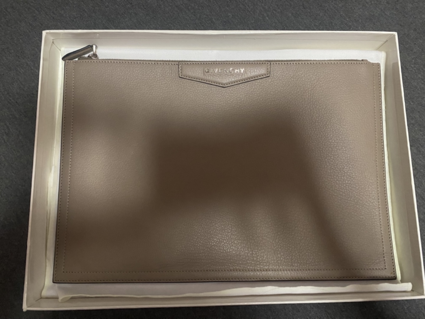 Givenchy Paris Leather Pouch Clutch