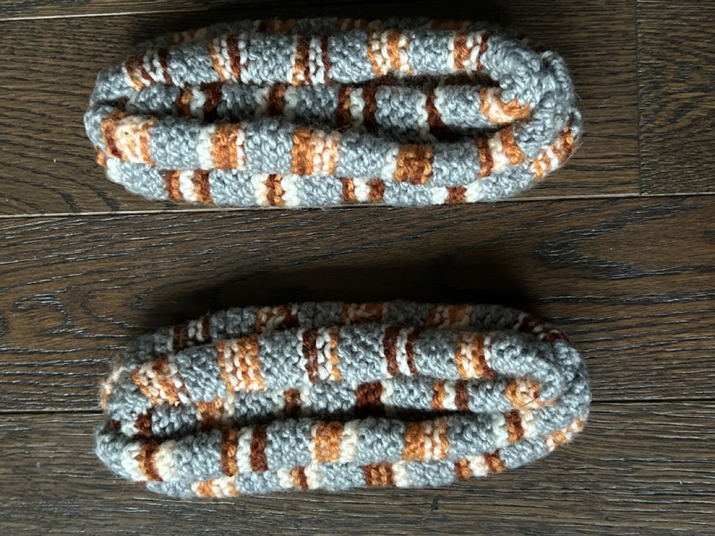 Hand-Knitted Checkered Slippers - Variety of Colours