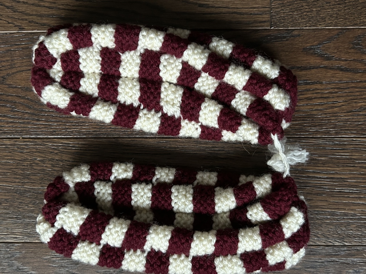 Hand-Knitted Checkered Slippers - Variety of Colours - photo 3