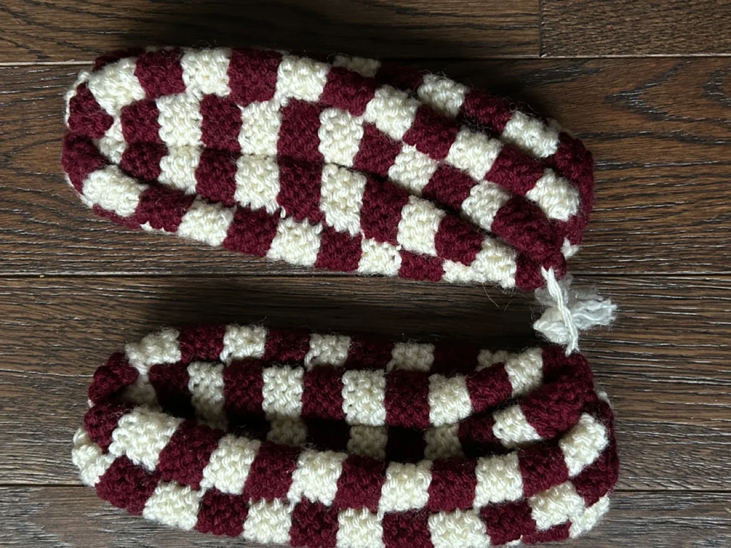 Hand-Knitted Checkered Slippers - Variety of Colours image indicator(3)