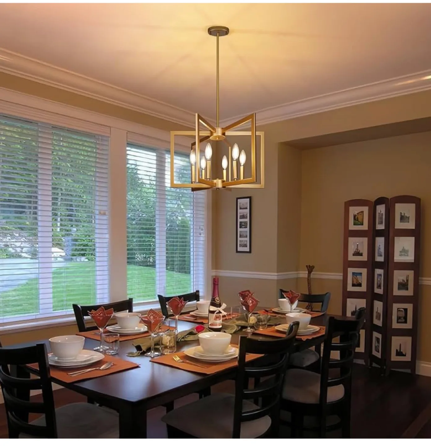 Klgnxrd 6-Light Gold Farmhouse Pendant Light image indicator(3)