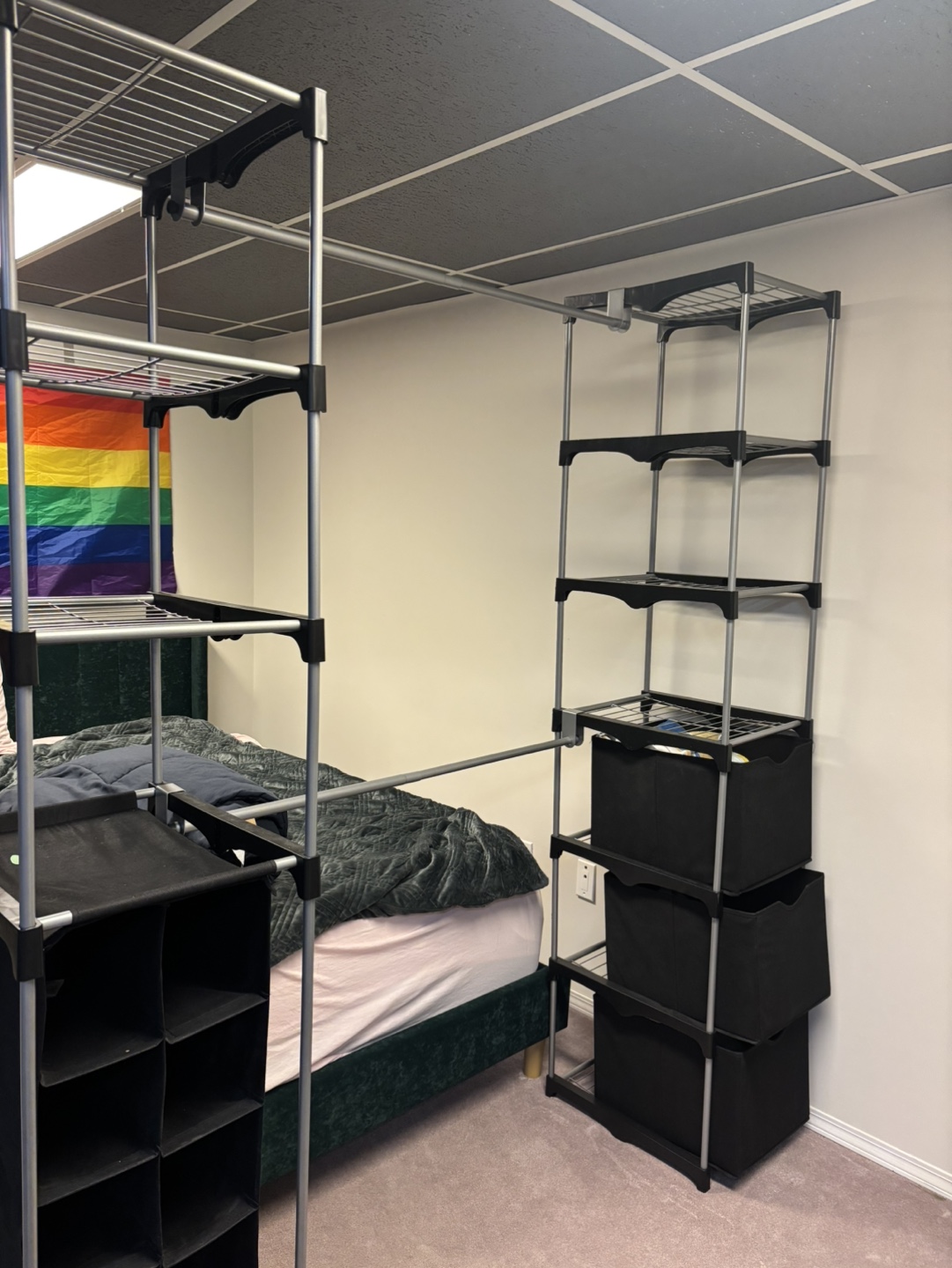 Versatile Closet Organizer with Shoe Rack