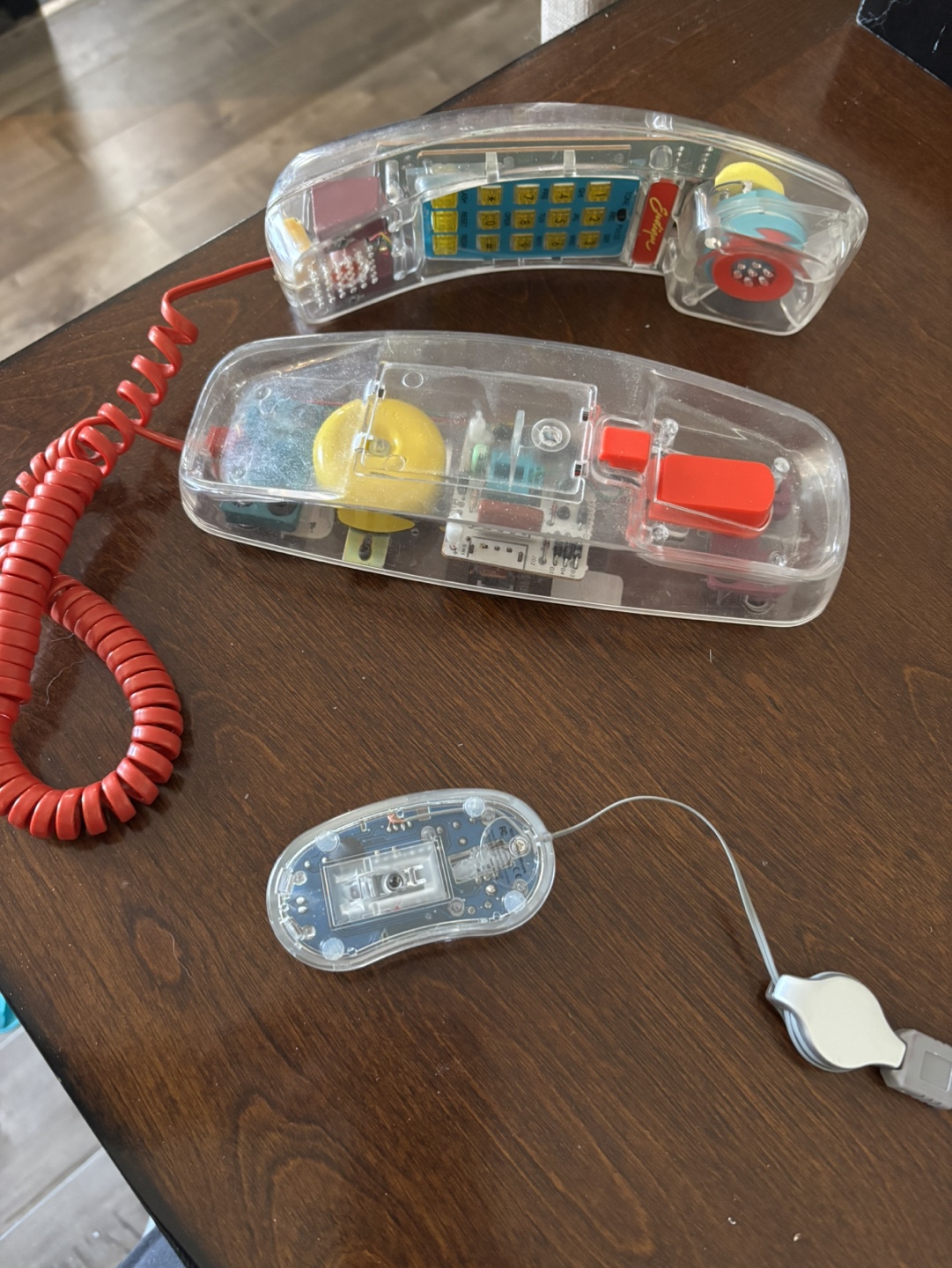 Vintage See-Through Telephone and Mouse - photo 2