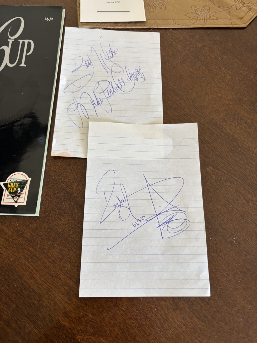1991 Grey Cup Memorabilia Collection - Autographed! - photo 3