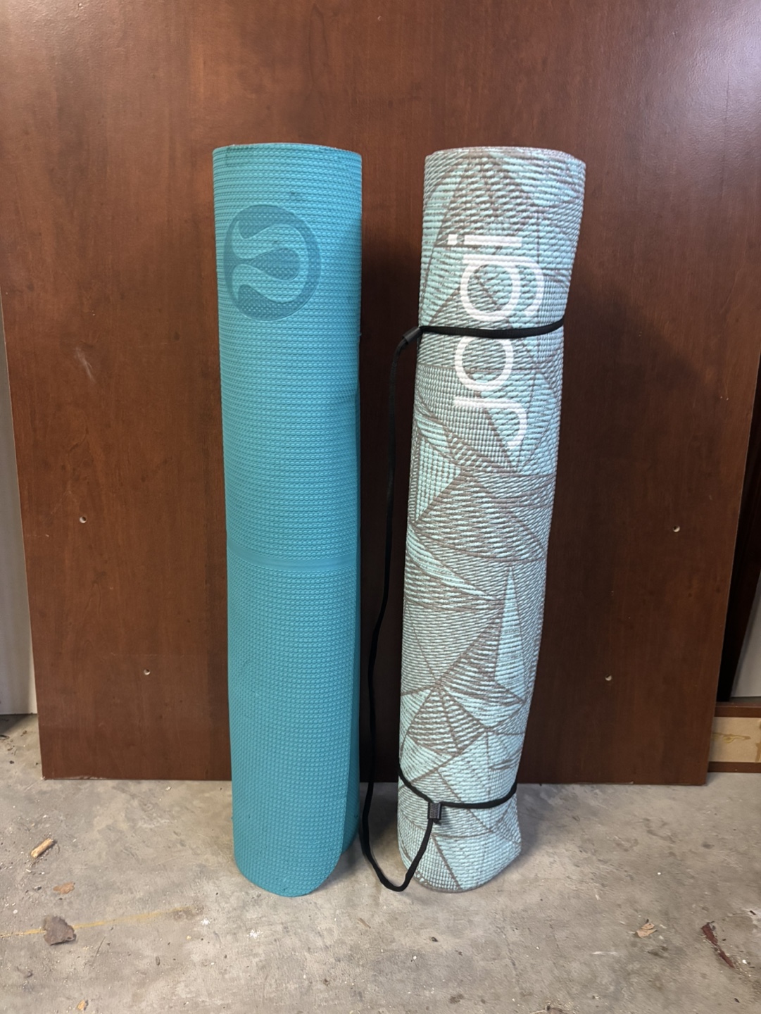 Two Yoga Mats - Teal & Grey