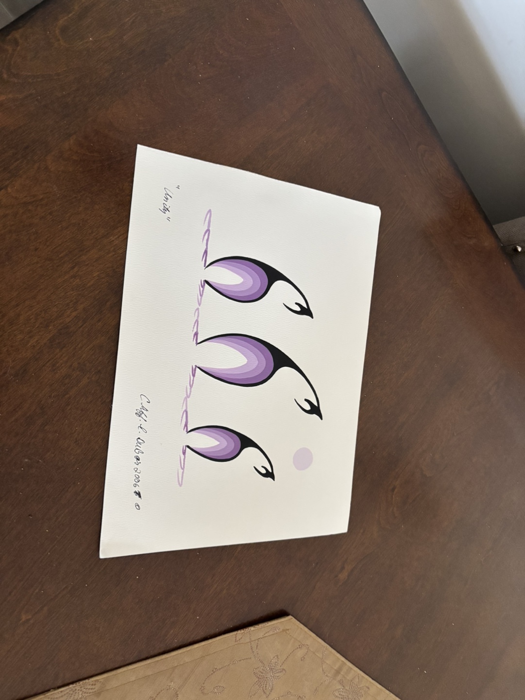 Original Indigenous Art Print - Three Birds - photo 2