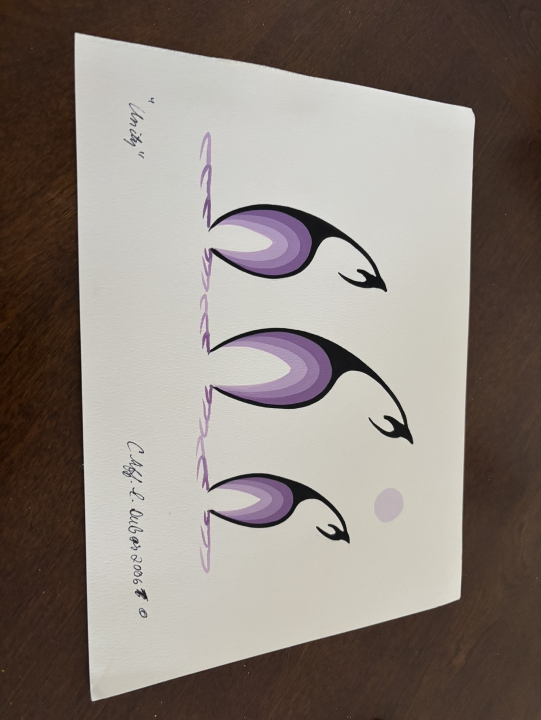 Original Indigenous Art Print - Three Birds