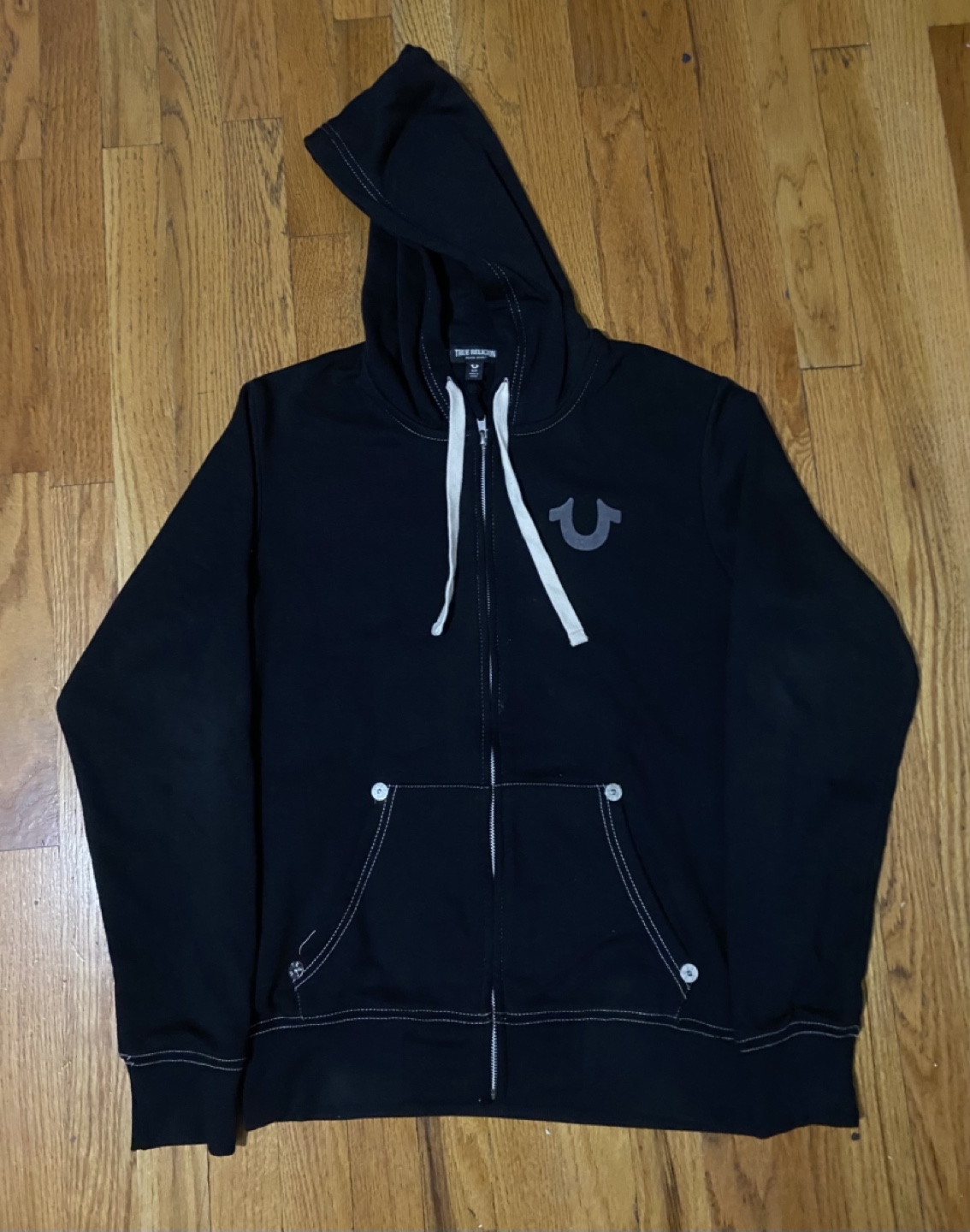 True Religion World Tour Hoodie Zip-Up Size Small