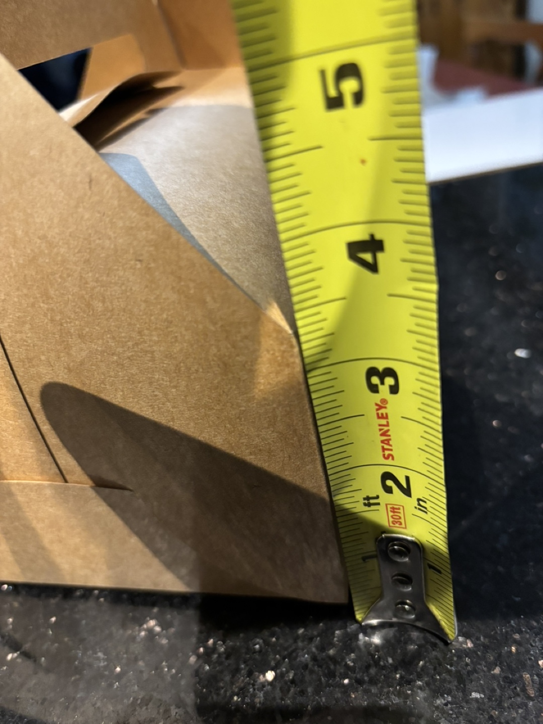 Brown cardboard for take out food containers.