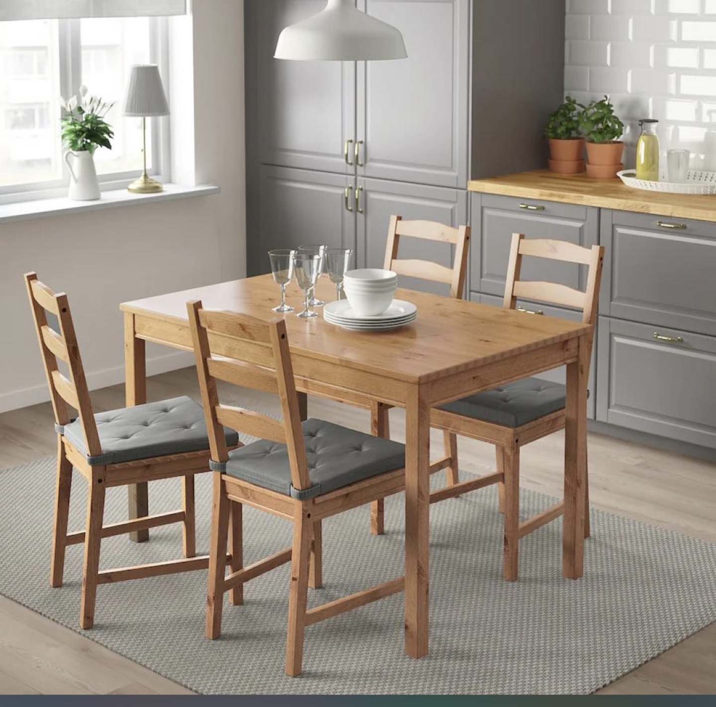 Small Wooden Dining Table Set - photo 2