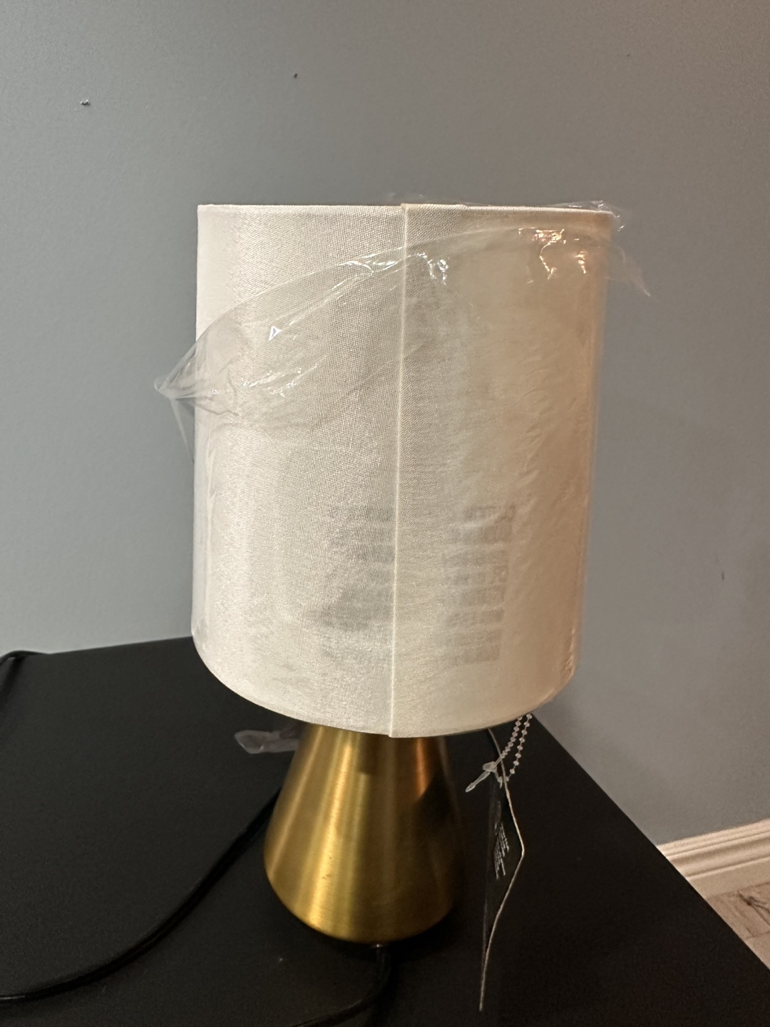 Modern Gold Table Lamp with White Shade