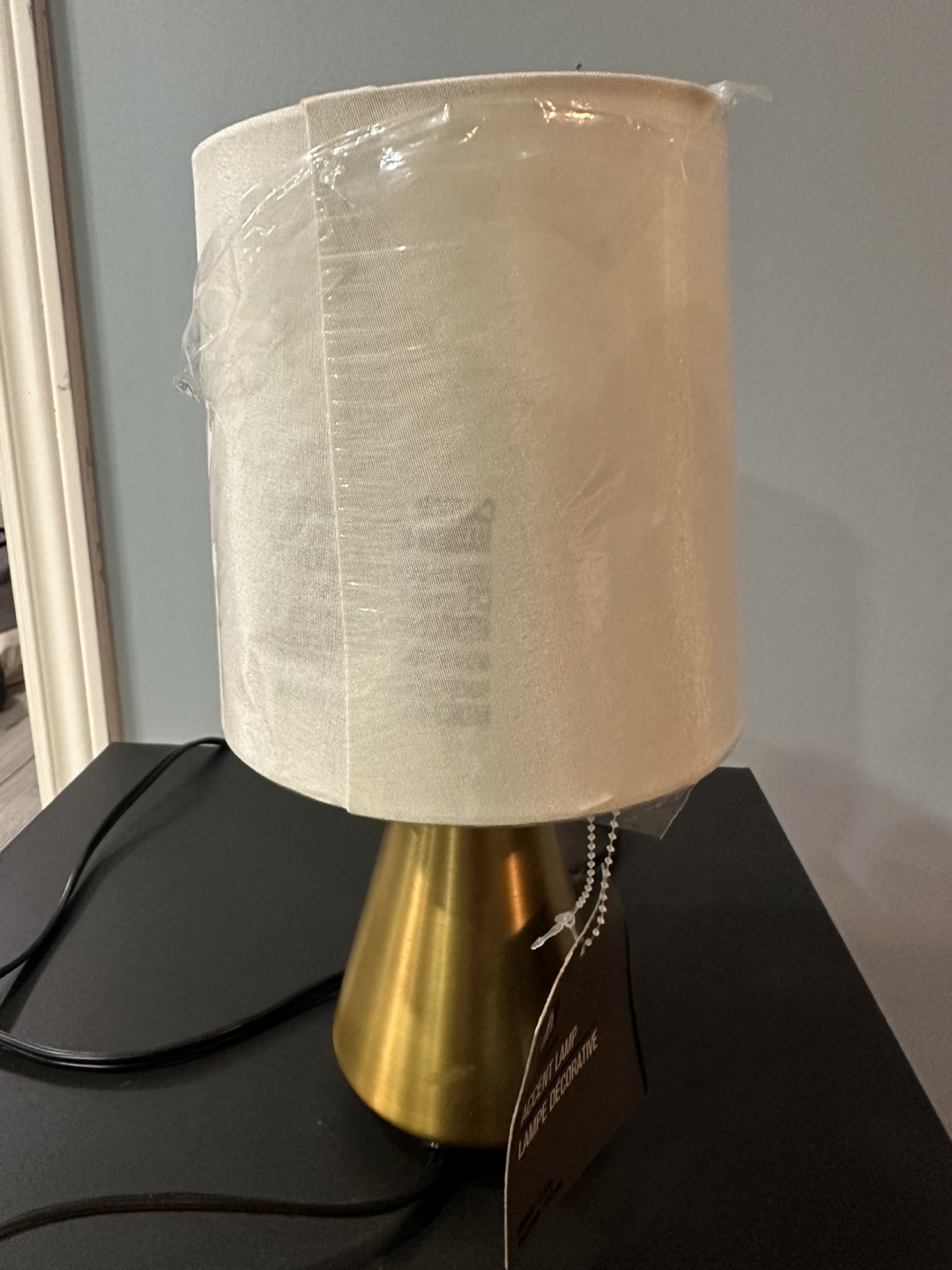 Modern Gold Table Lamp with White Shade - photo 3