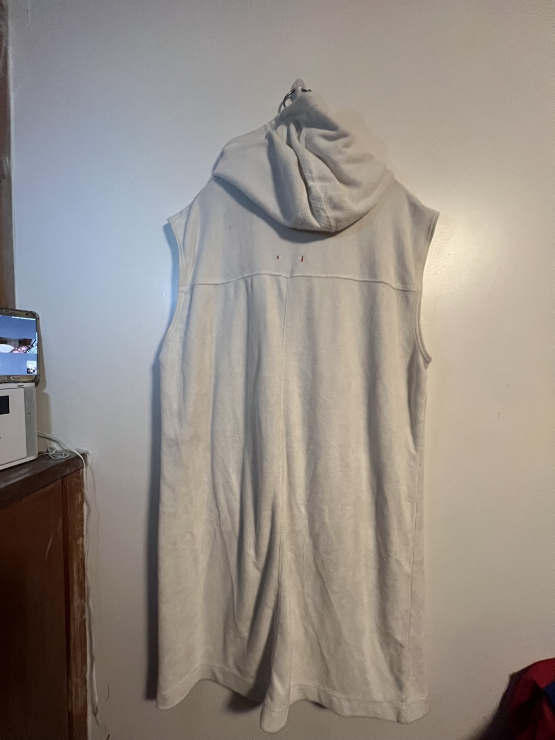 Jordan Brand Vintage  White Sleeveless Hoodie Zip-Upize XL - photo 3