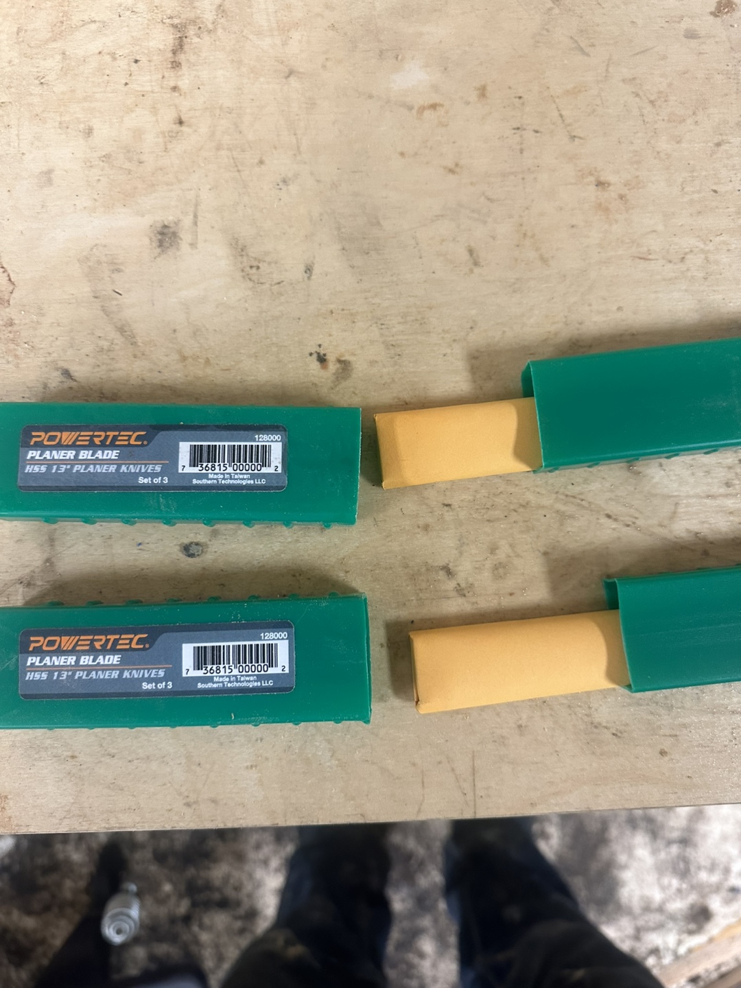 One Set in Stock of Powertec Planer Blades