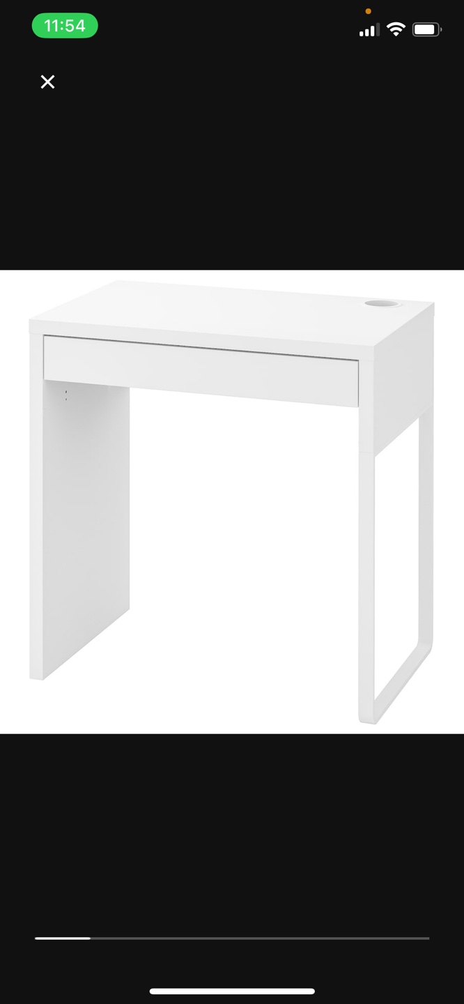 White IKEA Desk with Drawer