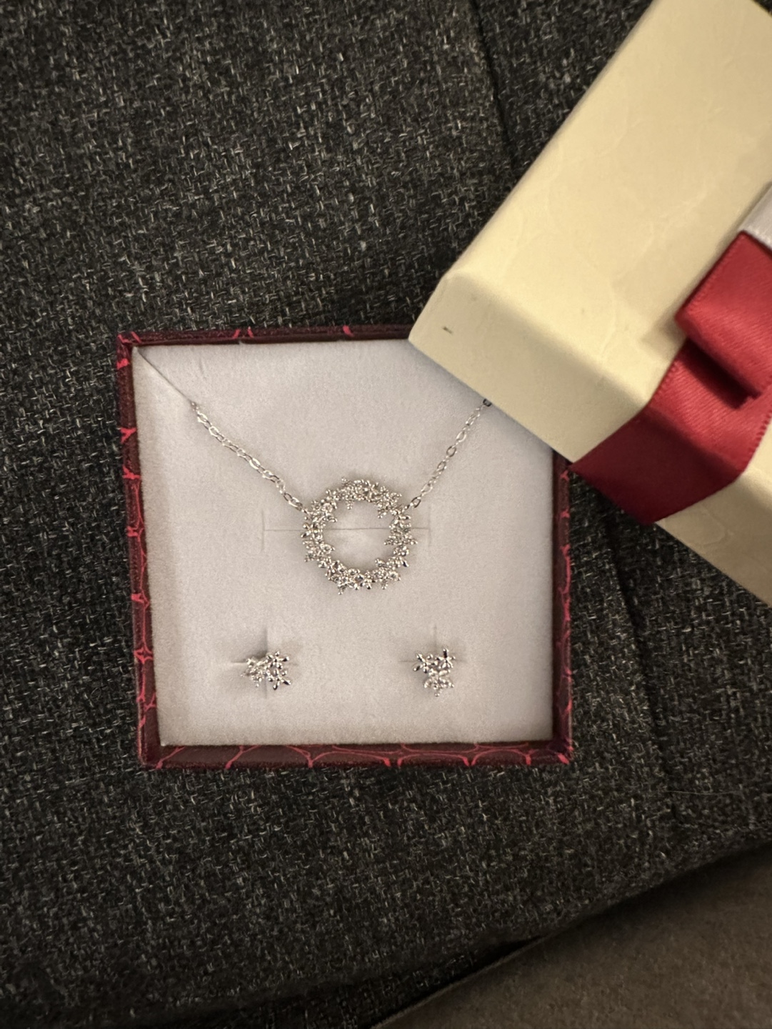 Elegant 925 Silver Necklace and Earring Set