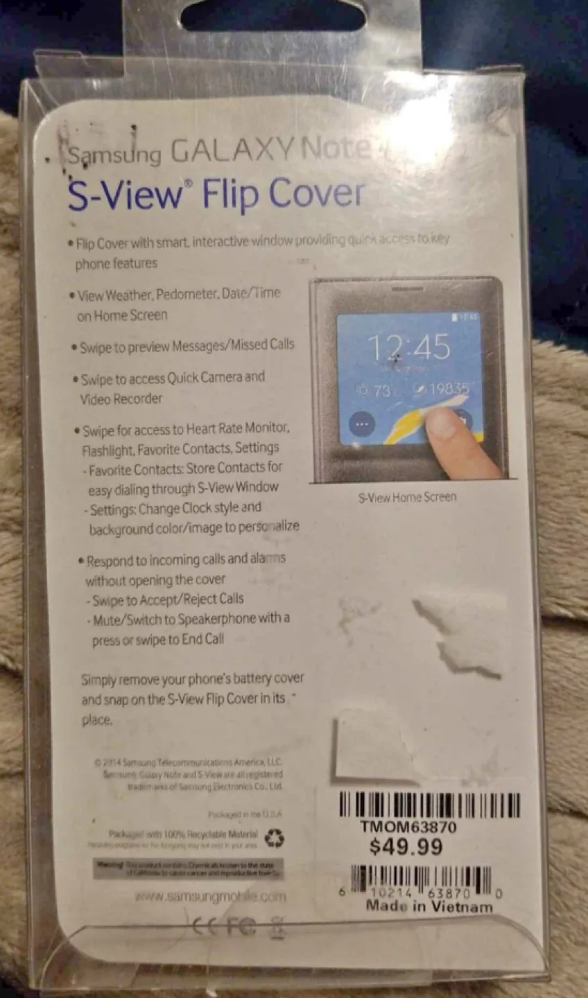 Samsung Galaxy Note 4 S-View Flip Cover - White image indicator(2)