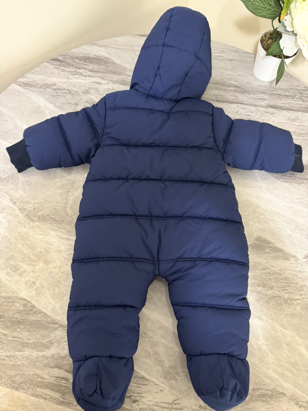 Baby Boy's Navy Blue Puffer Snowsuit - photo 3