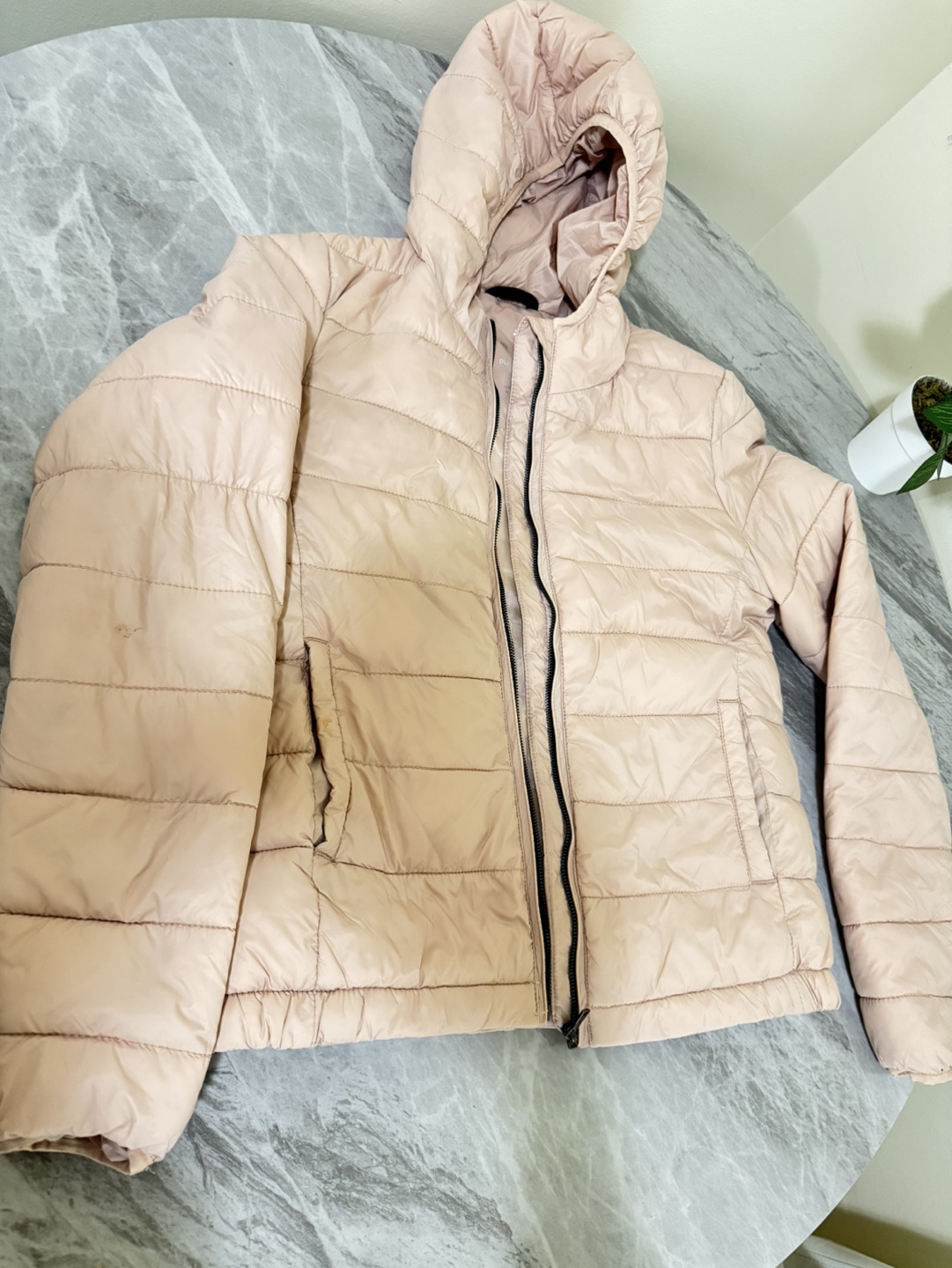 Pull&Bear Pink Puffer Jacket - Size Medium - photo 2