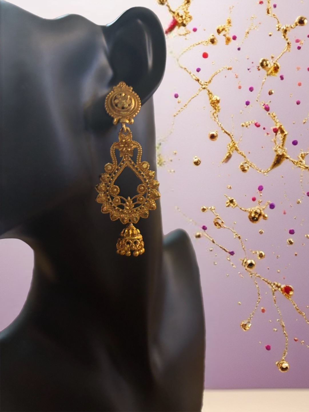 Gold-tone Jhumka Earrings