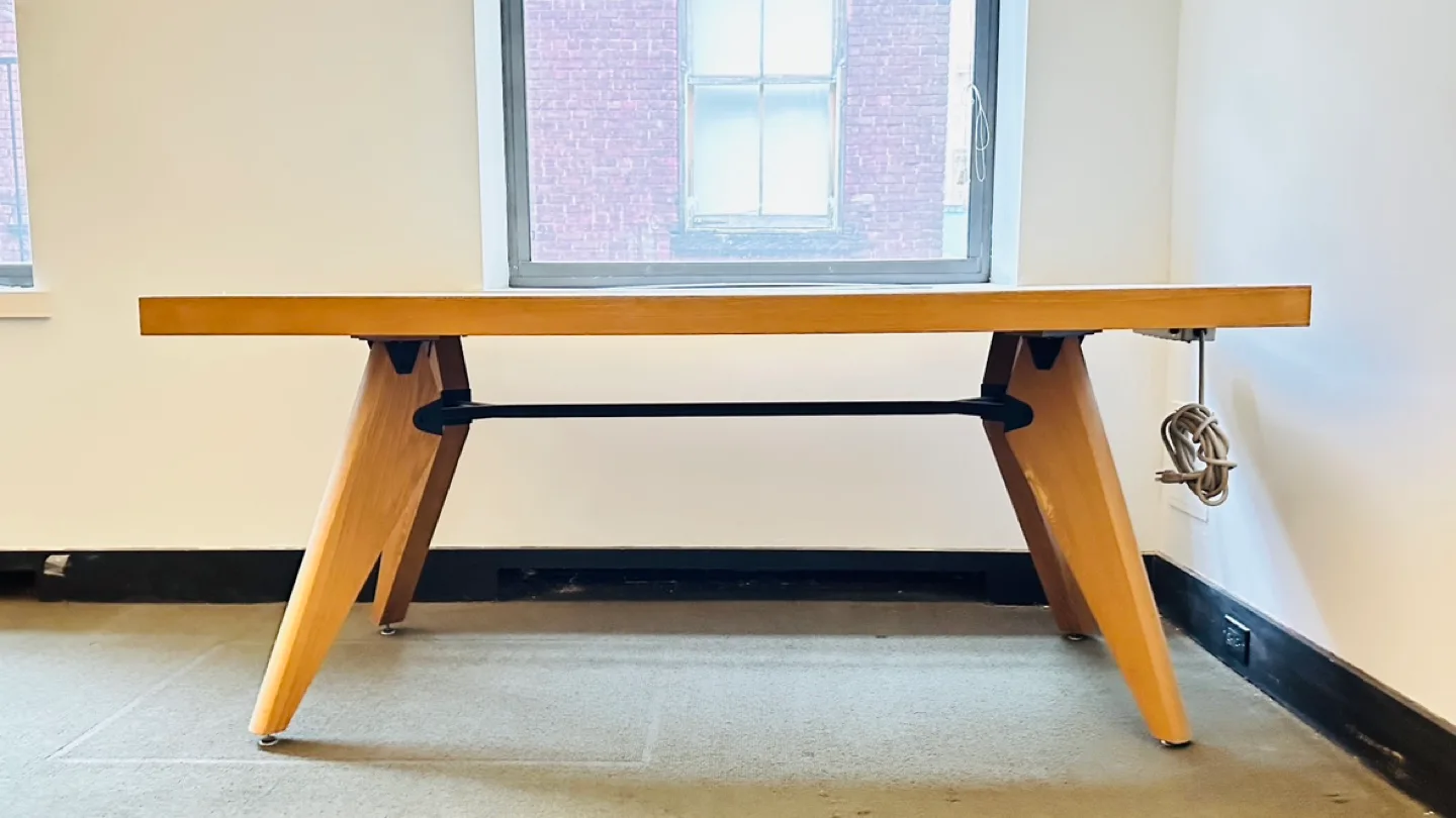 Mid-Century Modern Writing Desk with Cable Management image indicator(2)
