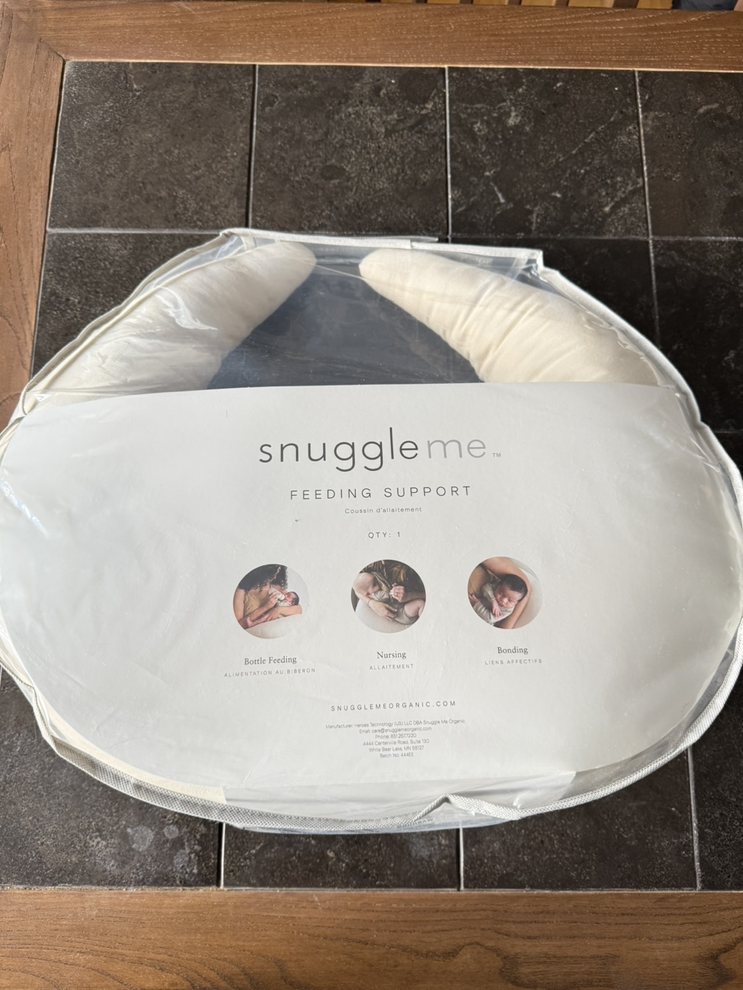 SnuggleMe Organic Feeding Support Pillow - Crescent Shape