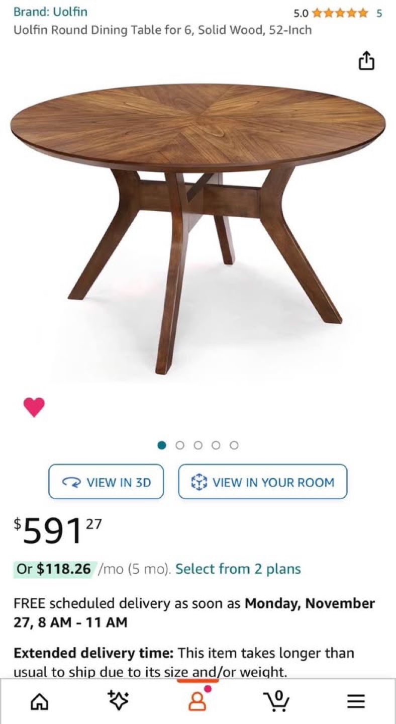 Round Dining Table - Seats 6 - photo 3