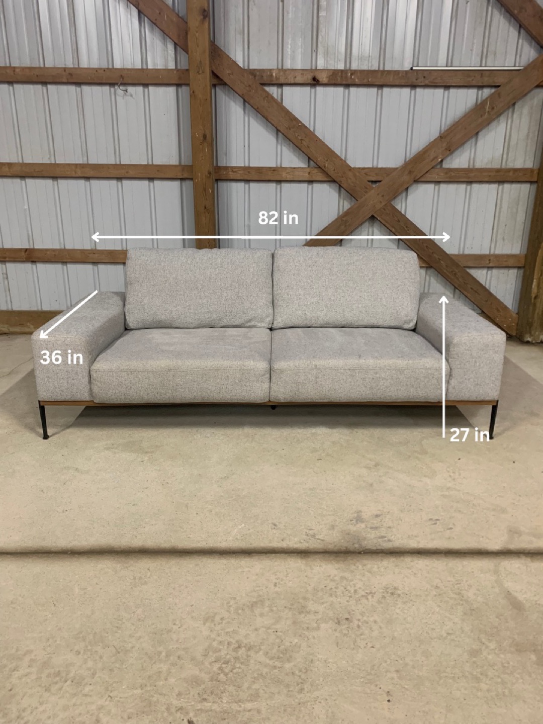 Preston 3-Seater Sofa from Structube in Grey
