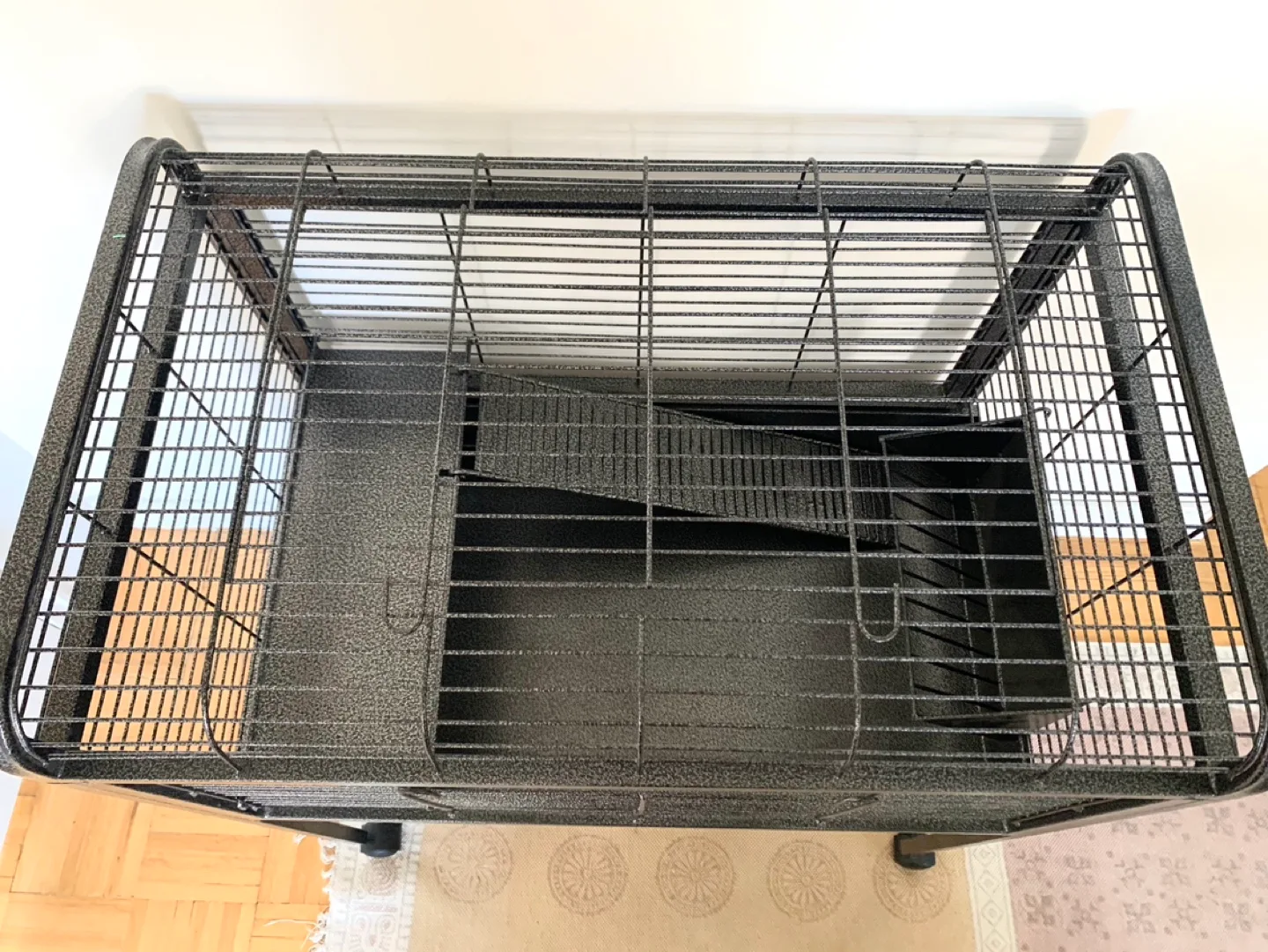 Large Rabbit Cage with Ramp and Stand image indicator(3)