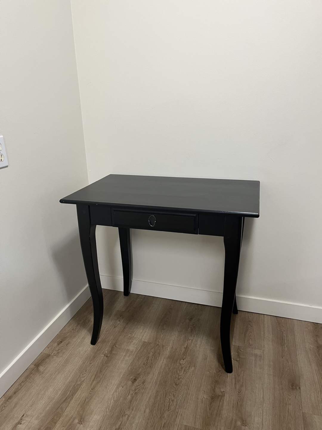 Black Writing Desk with Single Drawer