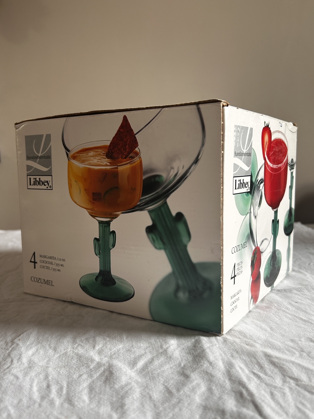 Libbey Cozumel Cactus Margarita Glasses - Set of 4